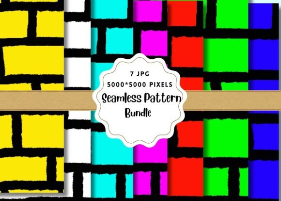 Artsy Cartoon Bricks Seamless Patterns: A Creative Tool for Designers and Artists
