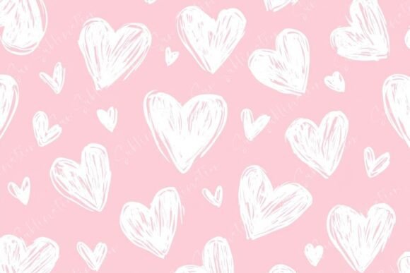 Charming Whimsical Heart Patterns: A Delightful Design Asset