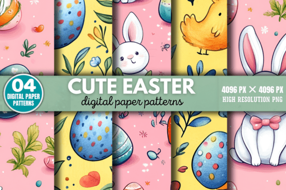 Cute Easter Patterns Digital Pattern 11