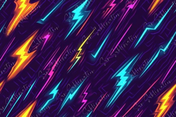 Dynamic Electric Patterns Seamless: A Vibrant Abstract Design for Modern Creativity