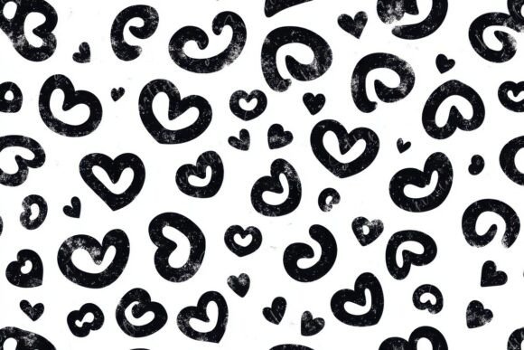 Elegant Heart Patterns on a White