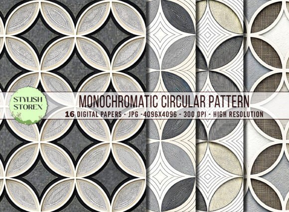 Exploring the Elegance of Monochromatic Circular Patterns in Digital Design
