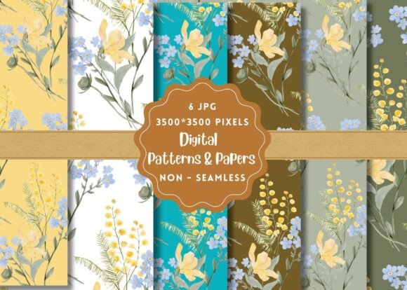 Garden Florals Digital Paper Patterns: A Must-Have for Creative and Commercial Projects