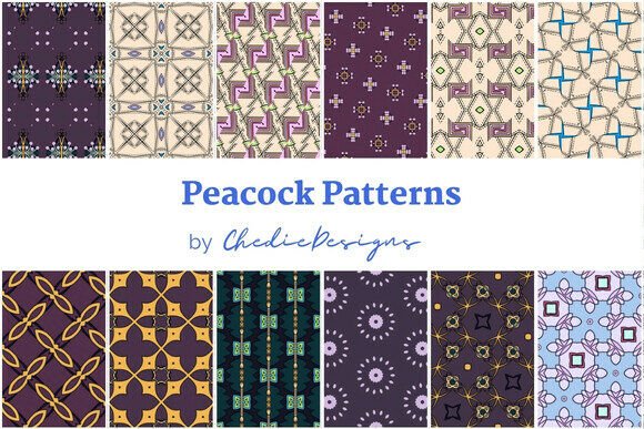 Peacock Surface Patterns for Creative Projects