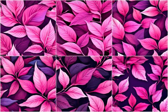 Pink Abstract Leaves Patterns: A Modern and Artistic Design Trend