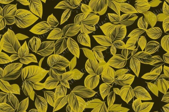 Vibrant Yellow Leaf Patterns Seamless: A Versatile Digital Asset for Creative Projects